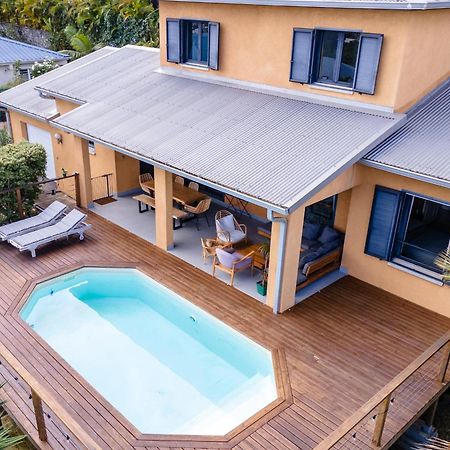 Villa Cactus Avec Piscine Et Vue Mer La Saline Le Bains Luaran gambar